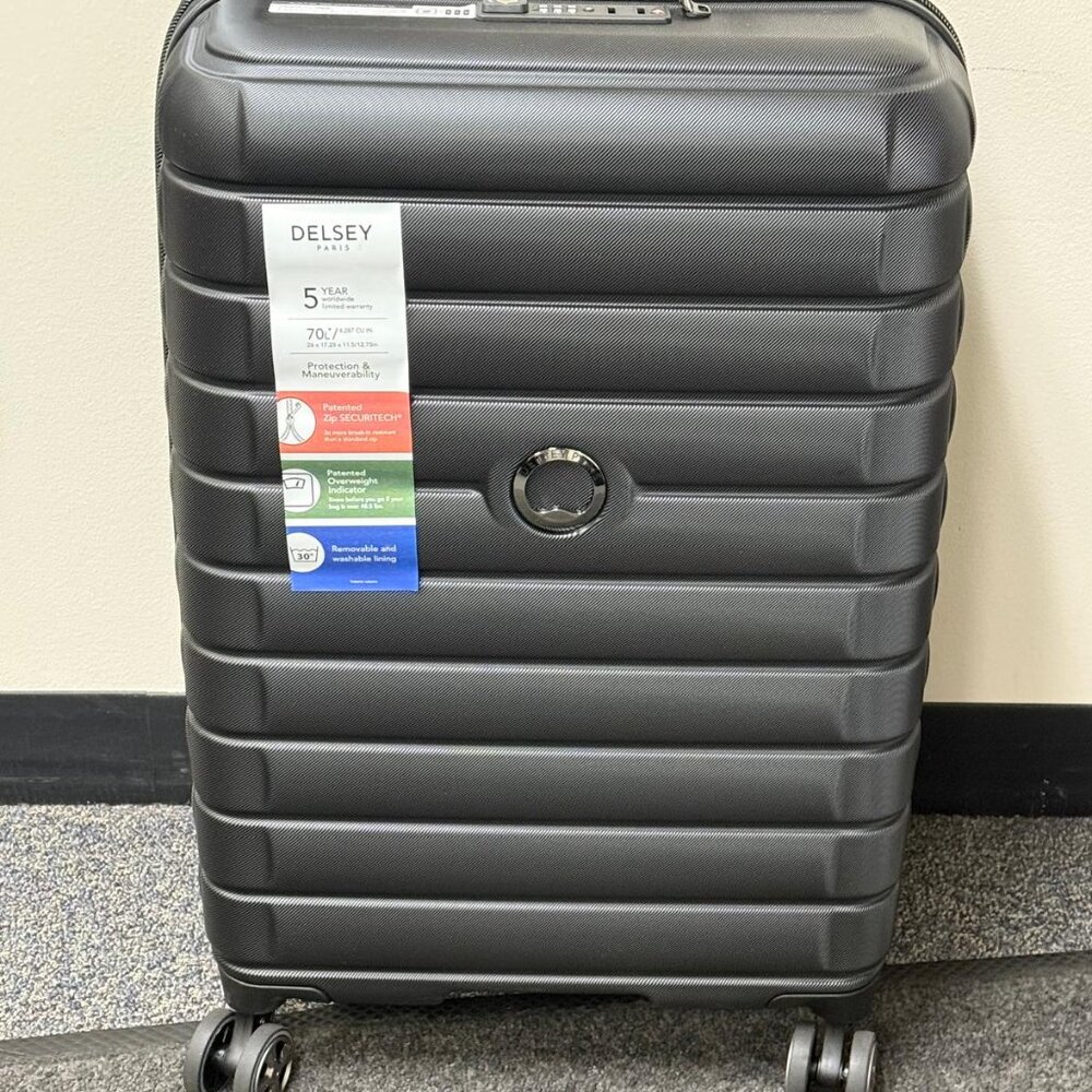 Delsey Paris Shadow 5.0 Medium 26" Expandable Spinner Suitcase Luggage , Grey